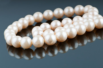 Pearl necklace in fashion and beauty concept