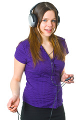 Musikalische junge Frau