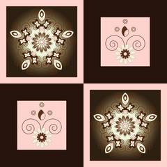 flower pattern square background