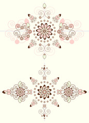 flower pattern horizontal ornament