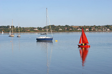 Fototapeta premium boats on River Exe