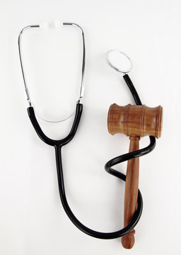 Judge’s Gavel and stethoscope