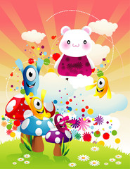 bear and characters vector