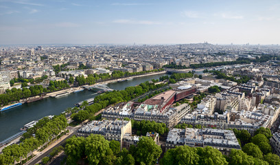 Fototapeta na wymiar Panoramic view of the French capital