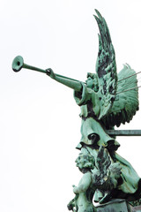 Fototapeta premium Angel with Trumpet at the Berliner Dom (Cathedral), Berlin, Germ