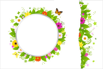 Circle And Border From Flowers