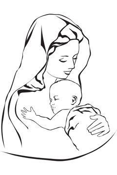 recommend clip art: Mother with a child