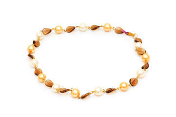 Elegant necklace isolated on the white background