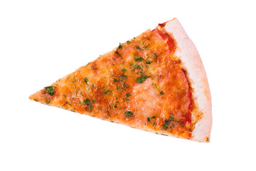 A piece of cheese pizza
