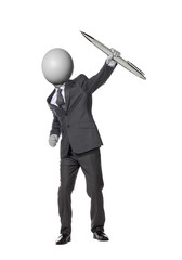 Obraz premium homme d’affaires victorieux headman concept