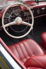 Interior of an old cabriolet