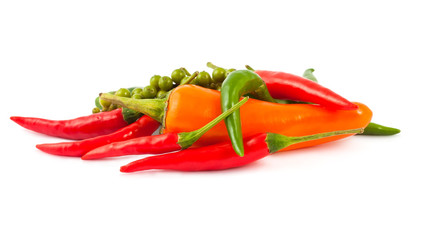 Different kinds of hot pepper