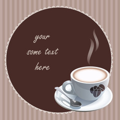 Vintage card with coffee mug