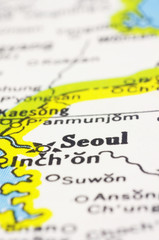 Obraz premium Seoul on map