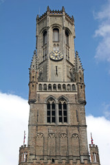 Fototapeta na wymiar clock tower, Bruges