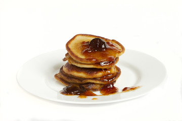 pancakes with plum jam