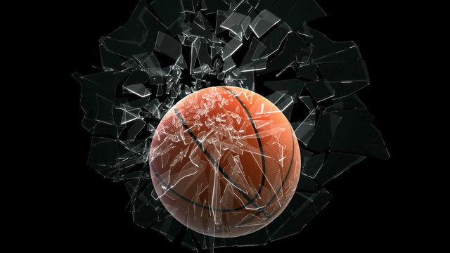Basket ball breaking window