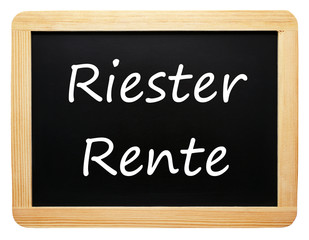 Obraz premium Riester Rente Kreide Tafel