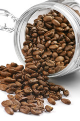 Spilled coffee beans