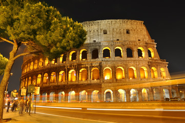 Colosseum at night