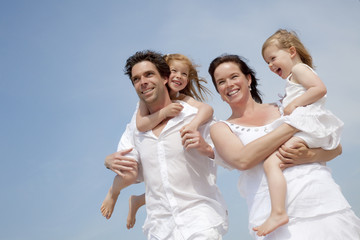 happy family having fun