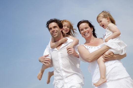 happy family having fun