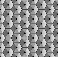 Hexagon mesh background.