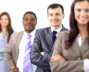 business people on an isolated white background