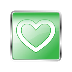 Button Herz Liebe grün