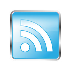 Button RSS Feed blau