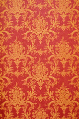 Red and golden floral pattern