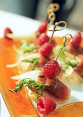 Rolls with cured ham