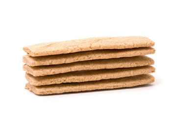 Small loaf bread on a white background