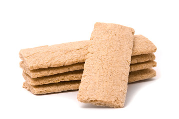 Small loaf bread on a white background