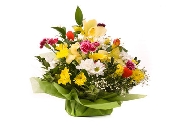 Magnificent bouquet on a white