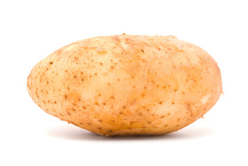 Fresh potato on a white background