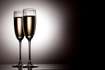 Pair of champagne flutes