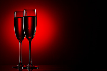 Pair of champagne flutes