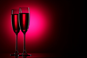 Pair of champagne flutes