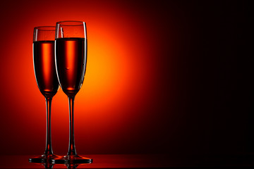 Pair of champagne flutes