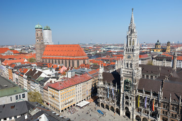 Fototapeta na wymiar Munich aerial view