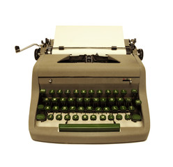 Vintage 1950s typewriter on white