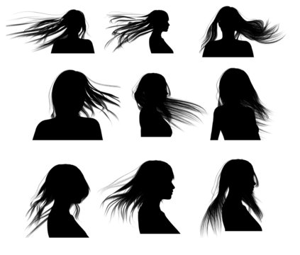 Silhouette: capelli donna
