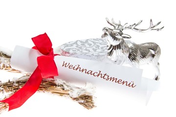 Edel gedeckter Weihnachtstisch