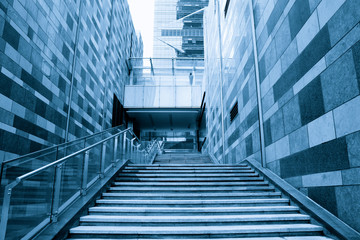 modern building stairway