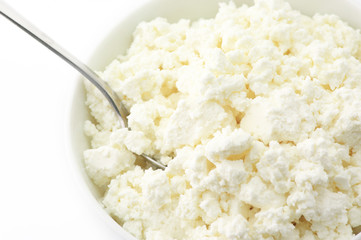 Cottage cheese close-up