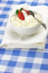 Cottage cheese with garnish