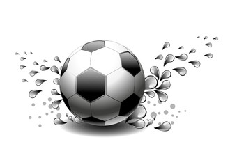 soccer ball in the water