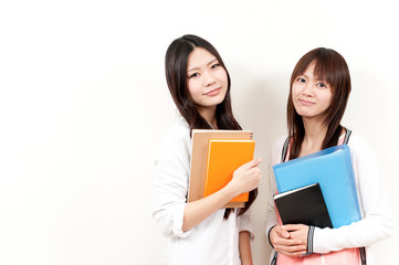 a portrait of two asian student