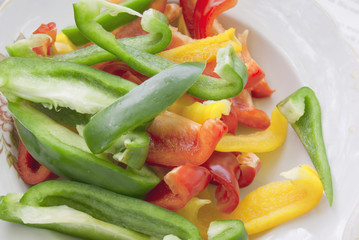 Salad made out of sweet pepper